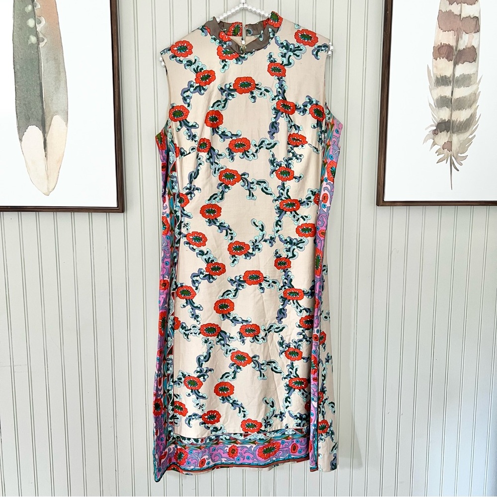 Lord & Taylor Vintage Sleeveless Floral Shiftdress Mixed Print - Picture 1 of 6